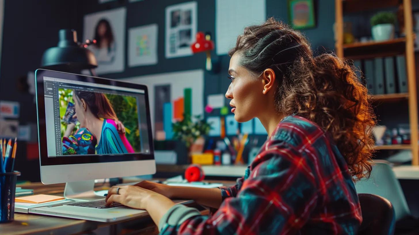 Freelancer showcasing a professional portfolio on a laptop